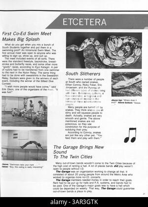 Ce South High Yearbook 1984, Tiger '84, documente les événements, clubs, sports, et les réalisations des élèves de l'année scolaire 1983-1984. Banque D'Images