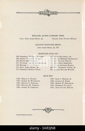 Le Blake Yearbook 1932, Call-O'-Pan, enregistre les élèves, les enseignants, les clubs, athlétisme, et événements scolaires de l'année scolaire 1931-1932. Banque D'Images