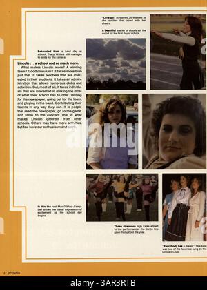 Le Lincoln High Yearbook 1981, Bear '81, présente les réalisations et les activités des étudiants, des professeurs, des équipes sportives et des clubs parascolaires tout au long de l'année scolaire 1980-1981. Banque D'Images