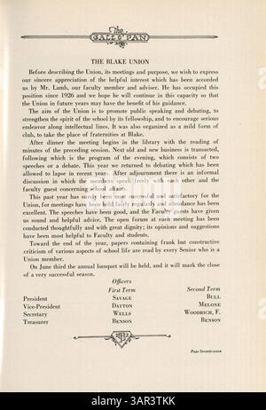 Le Call-O'-Pan Blake Yearbook 1932 présente les événements clés, les étudiants, les enseignants, les clubs et l'athlétisme qui ont défini l'année scolaire 1931-1932 à Blake. Banque D'Images