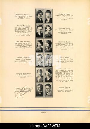 L'édition 1930 de l'annuaire du North High, Polaris, recense les événements étudiants importants, les activités académiques, l'athlétisme et l'histoire afro-américaine de l'année scolaire 1929-1930. Banque D'Images