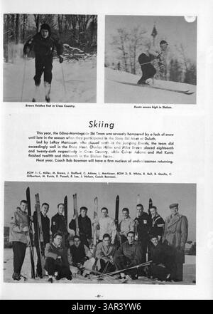 L'annuaire 1957 Edina-Morningside High, Whigrean, présente la vie académique et sociale, y compris des images d'étudiants, de professeurs et d'événements sportifs. Banque D'Images