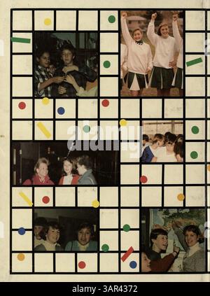 Cet annuaire 1986 de South View Jr. High met en lumière les élèves, les enseignants, les événements sportifs et les activités de l’année scolaire. Banque D'Images