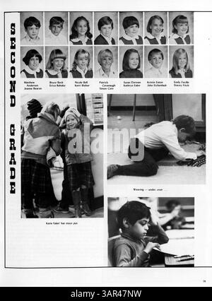 L'édition 1983 de l'Annuaire 'Breck Mustang' offre un aperçu de l'année scolaire 1982-1983, documentant les élèves, les enseignants, l'athlétisme et les clubs. Banque D'Images