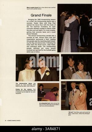 Le Lincoln High School Yearbook de 1981, intitulé 'Bear '81', reflète les étudiants, les enseignants, les activités parascolaires, équipes sportives, et événements importants de l'année scolaire 1980-1981. Banque D'Images