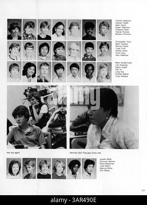 L'annuaire 1984 'Tiger '84' de South High School recense les étudiants, les enseignants, les clubs, les sports et les événements qui ont façonné l'année scolaire 1983-1984. Banque D'Images