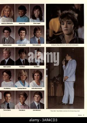 Cet annuaire, 'Sagamore '85 : Celebrate the moment', documente les événements, les clubs, l'athlétisme de la Roosevelt High School et les réalisations de ses étudiants et de ses professeurs pendant l'année scolaire 1984-1985/09. Banque D'Images