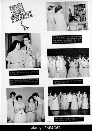 Cette édition de l'annuaire 'Paduan' de la haute école Anthony commémore les réalisations académiques, athlétiques et sociales des étudiants et des professeurs au cours de l'année scolaire 1954-1955 et met en évidence les événements et traditions clés. Banque D'Images