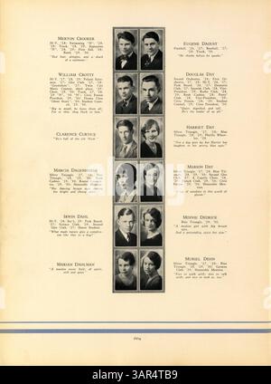 L'annuaire 1930 du North High School, « Polaris », présente les activités des étudiants, l'athlétisme, les clubs, et des événements scolaires significatifs, reflétant le rôle des étudiants afro-américains et leurs contributions au cours de l'année scolaire 1929-1930/09. Banque D'Images