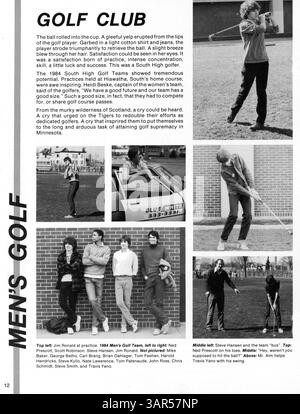 L'annuaire 'Tiger '84' de South High School met en lumière les activités, les réalisations et les souvenirs des élèves et du personnel au cours de l'année scolaire 1983-1984/09. Banque D'Images