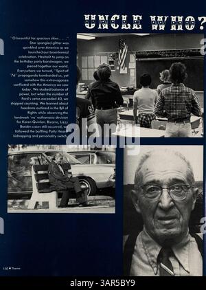 L'annuaire Echowan 1976 capture l'essence de l'année scolaire 1975-1976 de l'école secondaire Louis Park, mettant en vedette les étudiants, l'athlétisme, le corps professoral et les événements scolaires. Banque D'Images