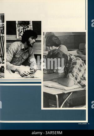 Bear '81, l'annuaire 1981 de la Lincoln High School, couvre les événements clés de l'année scolaire 1980-1981 avec un accent sur les réalisations des élèves, l'athlétisme, les clubs et les événements scolaires. Banque D'Images