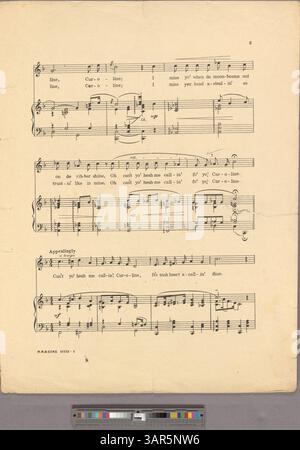 'Can't Yo' Heah me Callin' : Caroline' contient des paroles complètes de Wm. H. Gardner, imprimé sur la couverture avant. Le numéro de plaque pour la musique est M.W.&SONS 13225-4, et il a une gamme vocale de D4 à F5. Banque D'Images