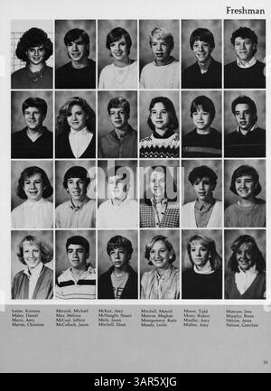Cet annuaire 1986 de South View Junior High contient des photos et des enregistrements des étudiants, des enseignants, des clubs, de l'athlétisme et des événements scolaires de l'année scolaire 1985-1986. Banque D'Images