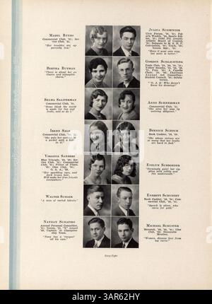 L'annuaire « Polaris 1931 » du North High School reprend l'année scolaire 1930-1931 et présente les étudiants, les enseignants, les clubs, l'athlétisme, et l'histoire afro-américaine. Banque D'Images