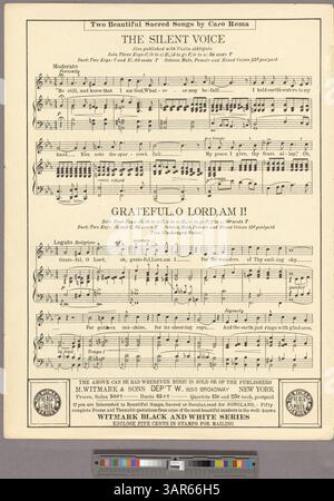 Cette chanson, chantée par George MacFarlane, est présentée comme un duo en sol majeur. La partition comprend des publicités pour d'autres chansons et un guide de gamme vocale, avec des chansons supplémentaires listées sur les couvertures avant et arrière. Banque D'Images