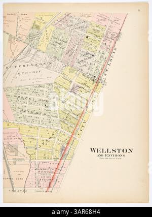 Ce livre plat de 1909 du comté de Louis, Missouri, fournit des cartes détaillées et des informations sur la propriété foncière. Couvrant 138 pages, le livre comprend un index et est publié par la Missouri Historical Society. Banque D'Images