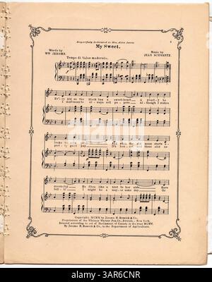 Cet article comporte un titre de liste pour la production musicale 'In Tammany Hall' mettant en vedette Joseph Cawthorn, avec la direction de Klaw & Erlanger, la musique de Jean Schwartz, et le livre de John J. McNally. La reprise comprend des chansons supplémentaires de Jerome H. Remick, comme Dear Old Georgia. Banque D'Images