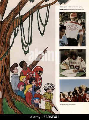 L'annuaire 'Tiger' 1984 de South High School fournit un compte rendu détaillé de l'année scolaire 1983-1984, mettant en évidence les élèves, les enseignants, les réalisations académiques, l'athlétisme, et activités parascolaires. Banque D'Images