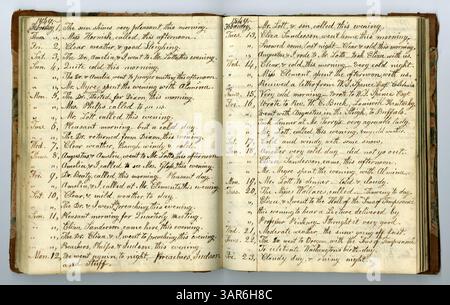 Le volume 10 de la Eliza G. Randolph Post Collection s'étend du 1er janvier 1848 au 12 novembre 1848, documentant la vie dans une ferme du comté de Pulaski, Illinois, et continue avec la réinstallation de la famille à Mount Morris, comté d'Ogle, Illinois jusqu'en 1850. Banque D'Images