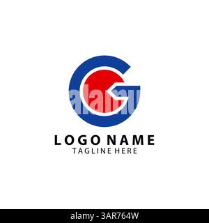 Vecteur de conception de logo GC de lettre initiale Illustration de Vecteur