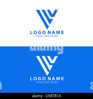Vecteur de conception de logo VVV lettre initiale Illustration de Vecteur