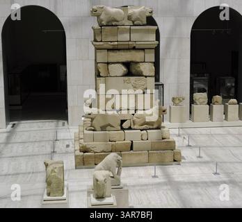 Mausolée de Pozo Moro. De la nécropole ibérique de Pozo Moro à Chinchilla de Montearagón (province d'Albacete, Espagne). Vie siècle av. J.-C. Il a été érigé au-dessus de la tombe d'une personne de haut rang. Musée archéologique national. Madrid. Espagne. Banque D'Images