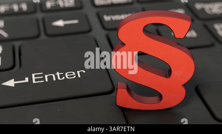 Symbole de paragraphe sur le clavier du PC Banque D'Images