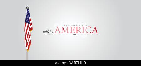 Unis nous célébrons les Honor America Days Illustration de Vecteur