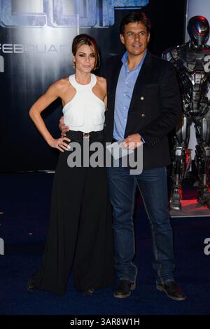 Charlotte Jackson et Chris Coleman assistent à la première mondiale de 'Robocop' au BFI IMAX à Londres, Royaume-Uni - 05 février 2014 Banque D'Images