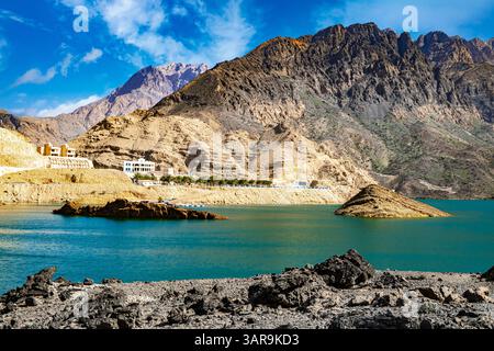 Wadi Dayqah dans la région de Ash-Sharqiyyah, Oman. Banque D'Images