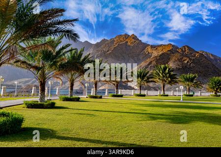 Wadi Dayqah dans la région de Ash-Sharqiyyah, Oman. Banque D'Images