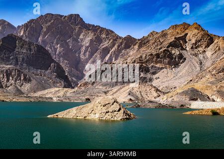Wadi Dayqah dans la région de Ash-Sharqiyyah, Oman. Banque D'Images