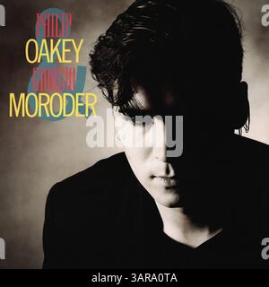 Philip Oakey & Giorgio Moroder - couverture de disque vinyle Vintage Banque D'Images