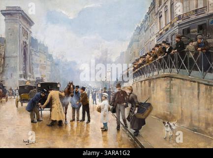 Jean beraud le boulevard saint denis à paris Banque de