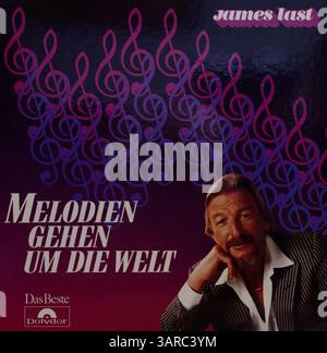 Pochette de disque vinyle vintage, James Last, Melodies Go Around the World, 1986 Banque D'Images