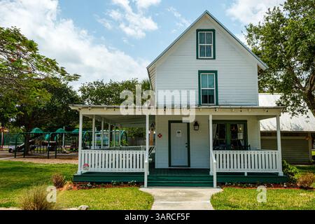 Ryckman House, Ocean Avenue, Melbourne Beach, Floride Banque D'Images