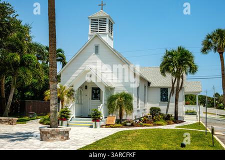 Chapelle communautaire de Melbourne Beach, Ocean Avenue, Melbourne Beach, Floride Banque D'Images