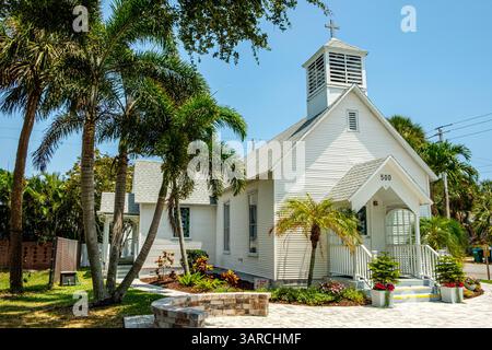 Chapelle communautaire de Melbourne Beach, Ocean Avenue, Melbourne Beach, Floride Banque D'Images
