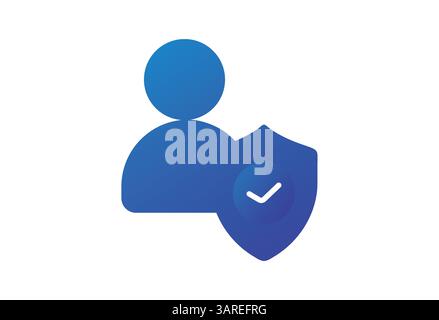 icône homme bleu. Compte, profil, utilisateur, avatar, personnes, icône personne Illustration de Vecteur