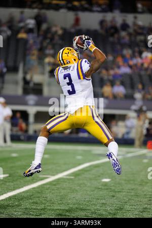 31 août 2013 : le récepteur LSU Tigers Wide Odell Beckham #3 lors du match annuel de la NCAA des Cowboys Classic entre les LSU Tigers et les Horned Frogs de la TCU au ATT Stadium à Arlington, TX LSU a battu la TCU 37-27(crédit image : © Albert Pena/Cal Sport Media/ZUMAPRESS.com) Banque D'Images