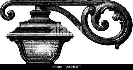 Élégante lyre baroque avec motif floral orné pour l'art classique et la décoration. Illustration de Vecteur