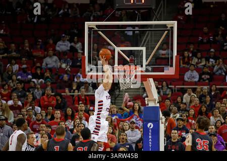 12 décembre 2012 - 16 novembre 2013 Fresno, CA - le gardien de Fresno State Tyler Johnson dans le match opposant les Matadors de Northridge aux Bulldogs de Fresno State au Save Mart Center de Fresno, CA. Fresno State a remporté le match 80 à 64.(Credit image : © Phil Hawkins/Cal Sport Media/ZUMAPRESS.com) Banque D'Images