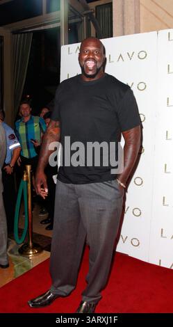 18 août 2013 - Las Vegas, Nevada, États-Unis - Shaquille O'Neal, ancien joueur de la NBA, organise une soirée à la discothèque LAVO le 16 août 2013 au Palazzo Resort Hotel Casino de Las Vegas, Nevada (crédit image : © Marcel Thomas/ZUMAPRESS.com) Banque D'Images