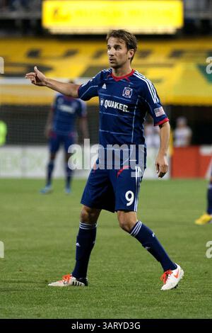 22 juin 2013 - Columbus, OH, États-Unis - 22 juin 2013 : Chicago Fire Mike Magee (9 ans) pendant le match de la Major League Soccer entre le Chicago Fire et le Columbus Crew au Columbus Crew Stadium à Columbus, OHIO. Le Chicago Fire a gagné 2-1.(image crédit : © Aaron Doster/Cal Sport Media/Cal Sport Media/ZUMAPRESS.com) Banque D'Images