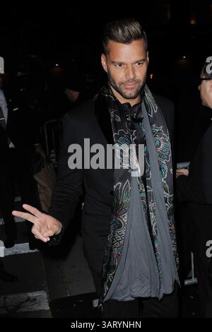 24 octobre 2013 - New York, NY, USA - Ricky Martin assiste à Giorgio Armani One Night Only NYC au SuperPier le 24 octobre 2013 à New York. Assiste à Giorgio Armani One Night Only NYC au SuperPier le 24 octobre 2013 à New York (crédit image : © Kristin Callahan - Ace Pictures/Ace Pictures/ZUMAPRESS.com) Banque D'Images