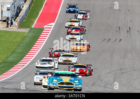 22 septembre 2013 - Austin, Texas, U. S - le démarrage de la World Endurance Championship Race (FIA/WEC) sur le circuit of the Americas à Austin, Texas. (Crédit image : © Dan Wozniak/ZUMAPRESS.com) Banque D'Images