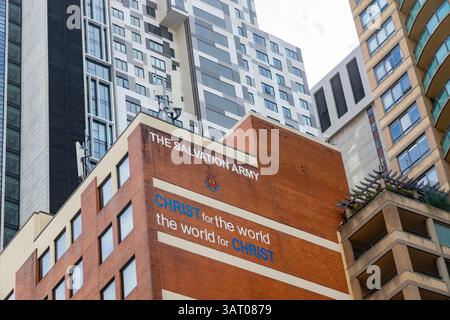 L'Armée du Salut, mouvement chrétien caritatif et religieux, quartier général dans le centre-ville d'Elizabeth Street Sydney, Nouvelle-Galles du Sud, Australie Banque D'Images