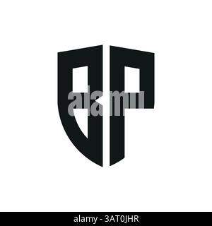 Modèle de logo lettre bp ou pb Illustration de Vecteur