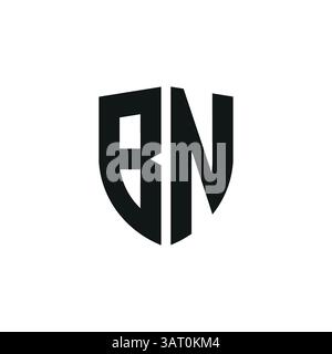 Modèle de logo lettre Bn ou nb Illustration de Vecteur